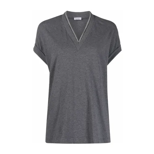 V-Neck Sweater - Brunello Cucinelli - Modalova