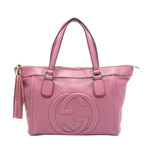 Pre-owned Leather Top Handle Bag - Gucci Vintage - Modalova