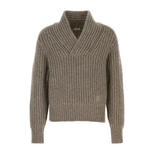 Shawl Collar Wool Sweater - Burberry - Modalova