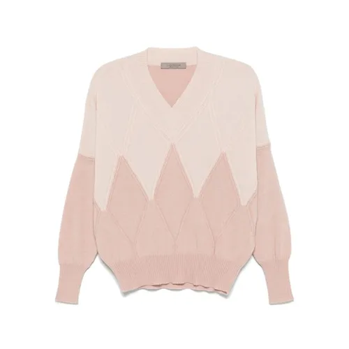 Pink Argyle Check Sweater - D.Exterior - Modalova