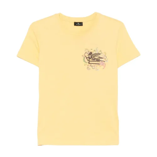 Etro - Tops > T-Shirts - Yellow - Etro - Modalova