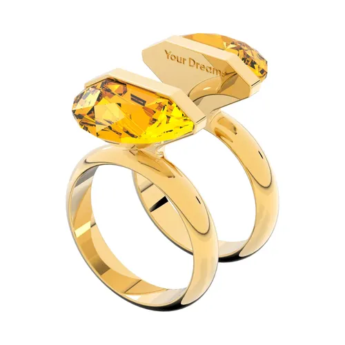 Square Crystal Gold Ring - Swarovski - Modalova