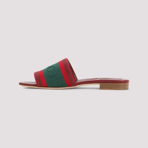 Slide Sandal with Web - Gucci - Modalova