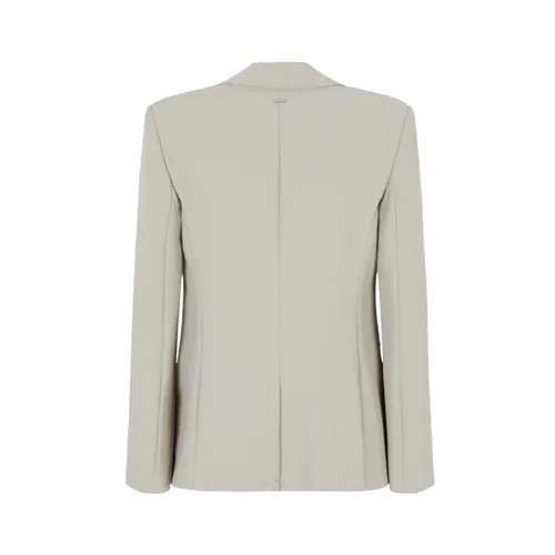 Beige Single-Breasted Stretch Jacket - Armani Exchange - Modalova