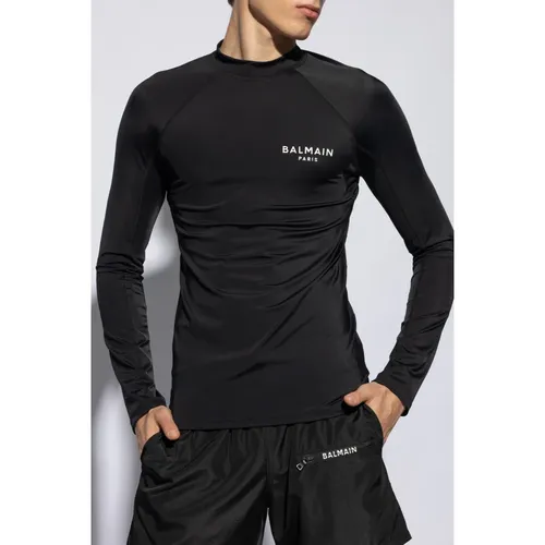 Swim top with logo - Balmain - Modalova