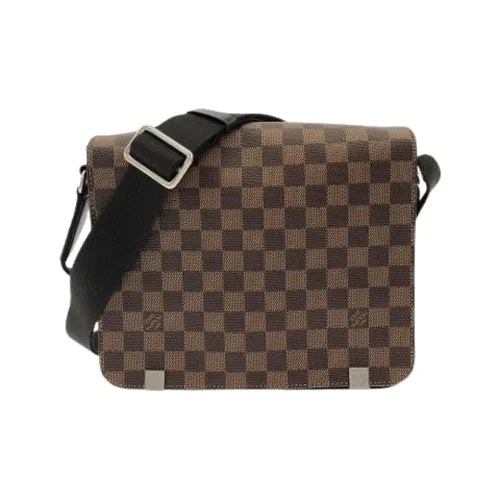 Pre-owned District Damier Ebene Coated Canvas Shoulder Bag - Louis Vuitton Vintage - Modalova