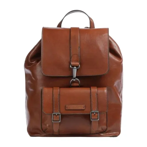 Brown Leather Backpack Cesare Line - The Bridge - Modalova