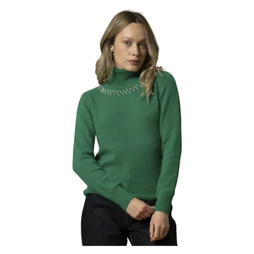 Stone Collar High Neck Sweater - Kocca - Modalova