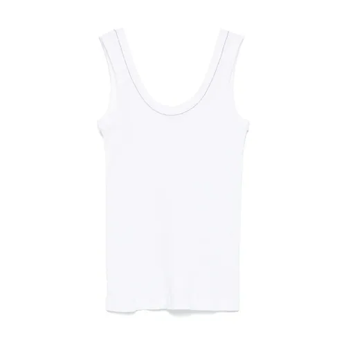 Top Blanco Sin Mangas - Brunello Cucinelli - Modalova
