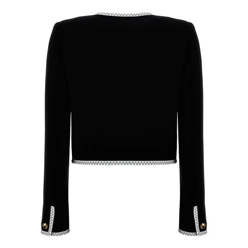 Crepe Short Jacket - Moschino - Modalova