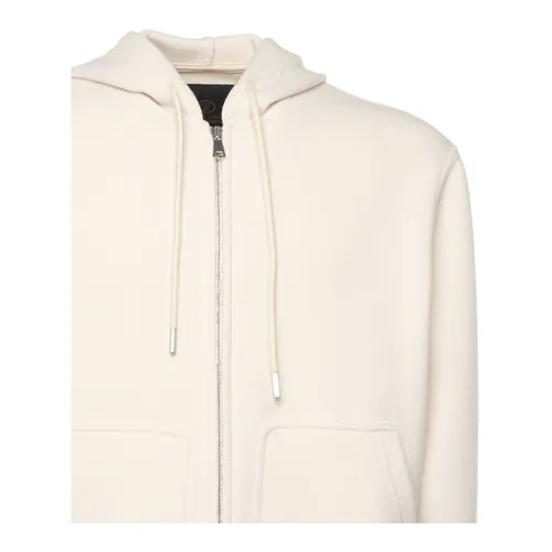 White Sweater with Zip Closure Hood - Giuliano Galiano - Modalova