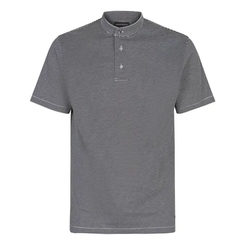 Striped Cotton Polo Shirt - Emporio Armani - Modalova