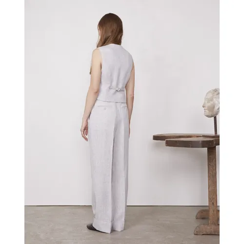 Beige Tailored Waistcoat with Three Buttons - Officine Générale - Modalova