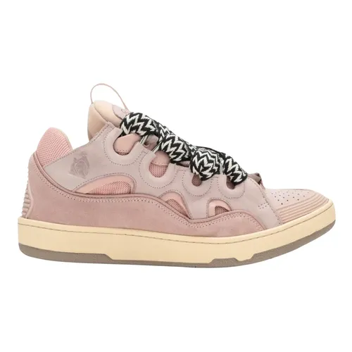 Leather Curb Sneaker - Lanvin - Modalova