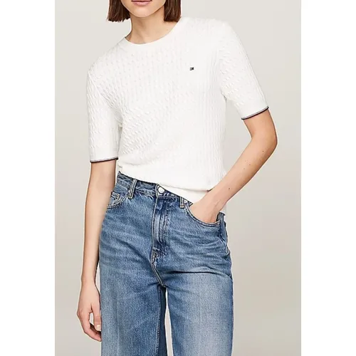 Cable Knit Sweater - Tommy Hilfiger - Modalova