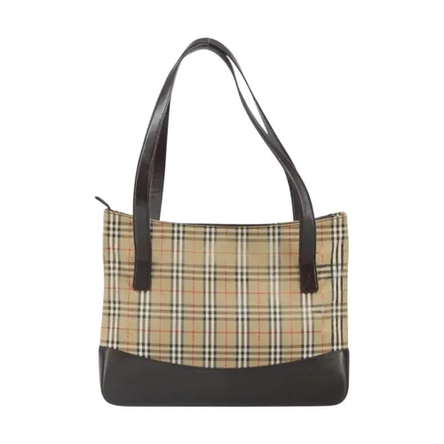 Pre-owned Haymarket Check Tote Bag - Burberry Vintage - Modalova