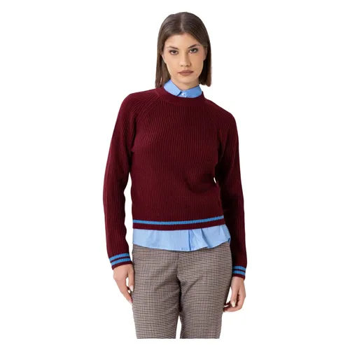 Knit effect striped edged sweater - Kocca - Modalova