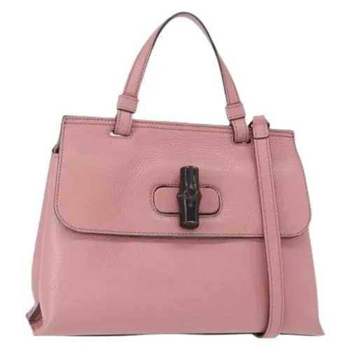 Pre-owned Vintage Leather Handbag - Gucci Vintage - Modalova