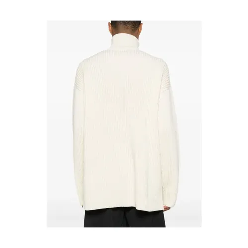 Eggshell White Chunky Knit Sweater - Jil Sander - Modalova