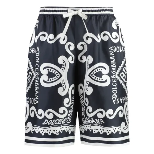 Silk Twill Bermuda Shorts - Dolce & Gabbana - Modalova
