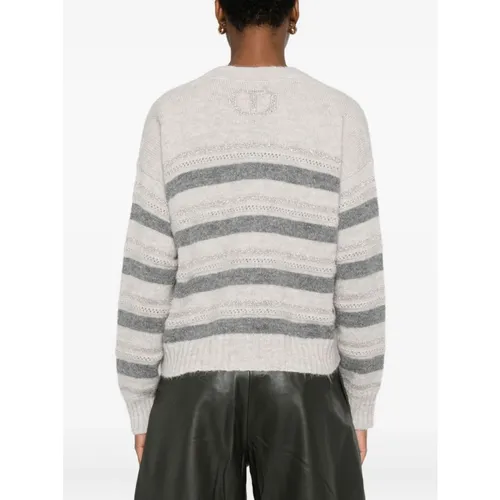 Gray Alpaca Blend Sweater - Twinset - Modalova