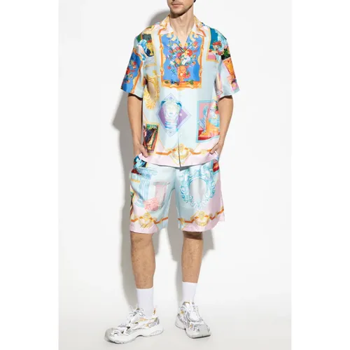 Silk Shorts - Versace - Modalova