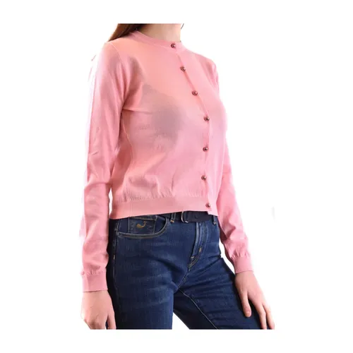 Pink Wool Cardigan with Buttons - Boutique Moschino - Modalova