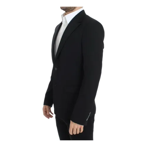 Black Wool Slim Fit Blazer Jacket - Dolce & Gabbana - Modalova