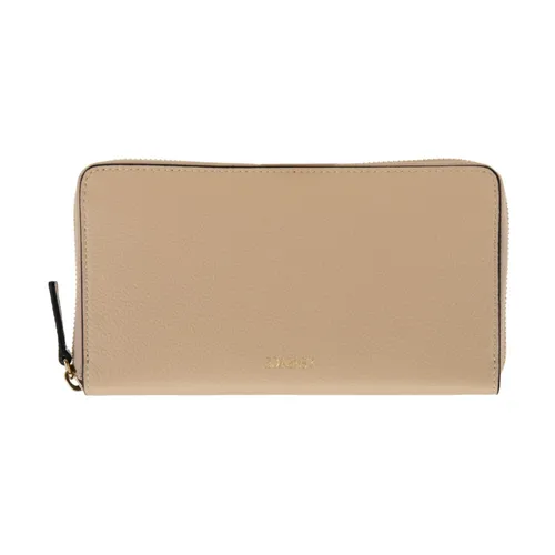 Zip Wallet with Leather Trim - Versace - Modalova