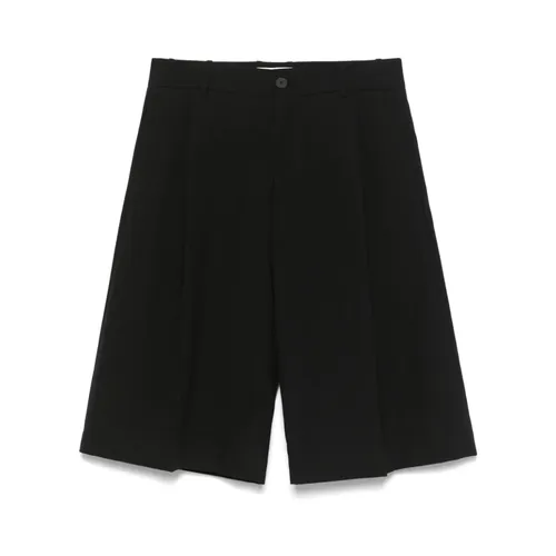 Black Button Zip Belt Loop Pants - Studio Nicholson - Modalova