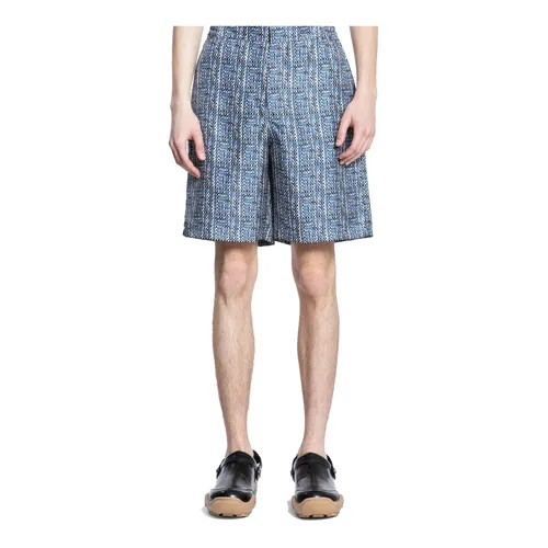 Silk Blue Shorts - Fendi - Modalova