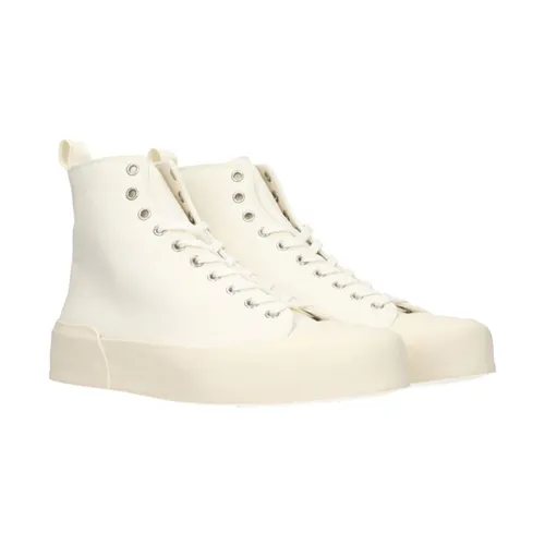 Beige Fabric Lace-Up Sneakers - Jil Sander - Modalova