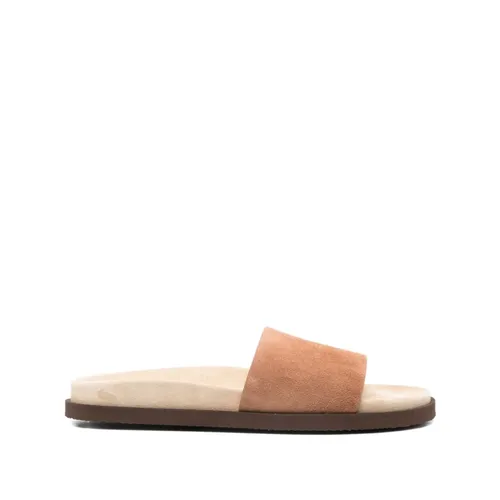 Leather Slippers - Brunello Cucinelli - Modalova