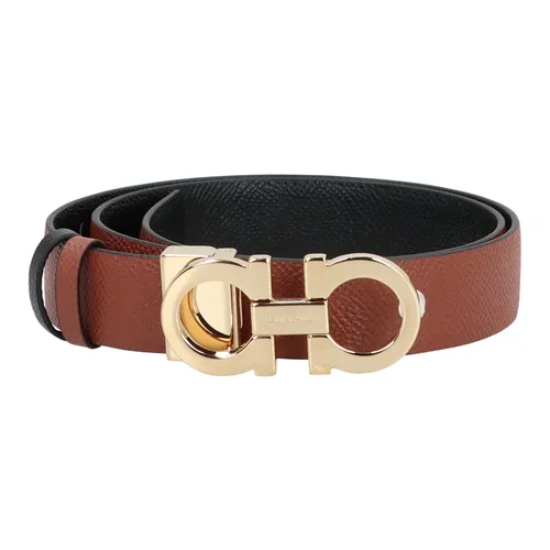 Gancini Reversible Leather Belt - Ferragamo - Modalova