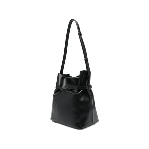 Smooth Leather Bucket Bag - Emporio Armani - Modalova