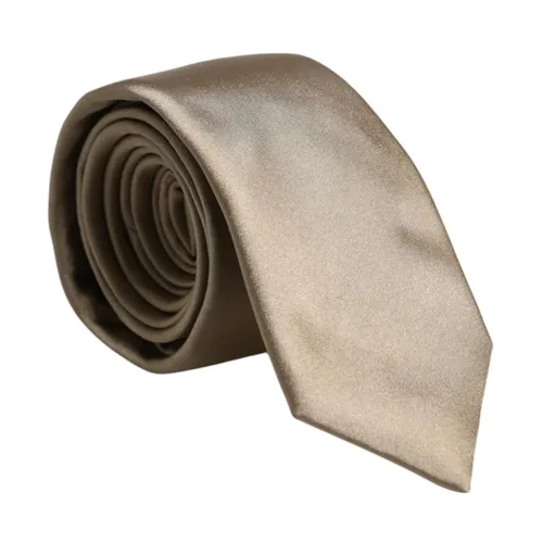 Beige Silk Adjustable Necktie - Dolce & Gabbana - Modalova