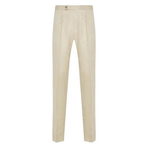 Luxury Linen Wool Silk Trousers - Incotex - Modalova