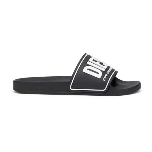 Pool Slides with 3D Logo - Diesel - Modalova