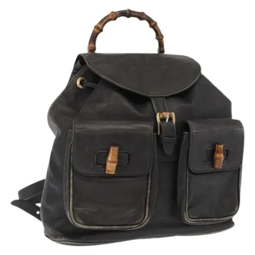Pre-owned Leather Backpack - Gucci Vintage - Modalova