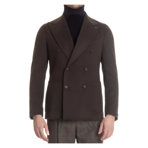 Double-Breasted Wool Jacket - Tagliatore - Modalova