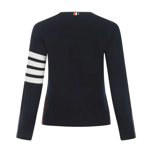 Navy Blue Wool Sweater - Thom Browne - Modalova