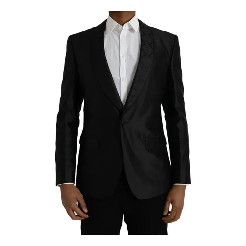 Silk Blend One-Button Blazer - Dolce & Gabbana - Modalova