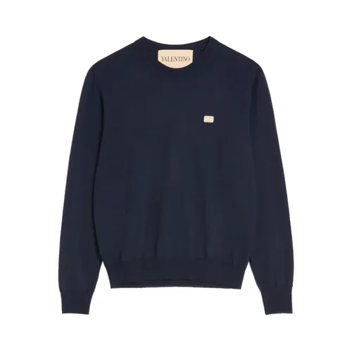 Wool Sweater with VLogo Patch - Valentino - Modalova