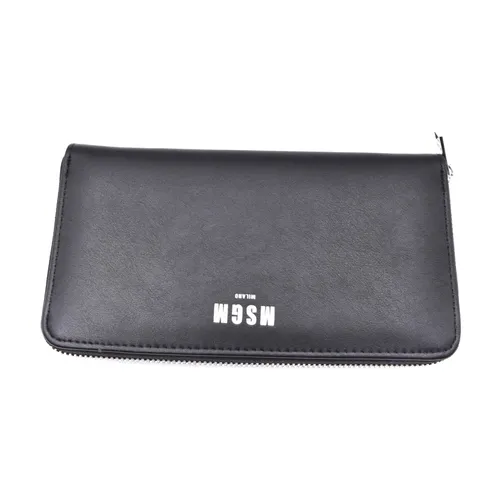 Black Polyurethane Wallets - Msgm - Modalova