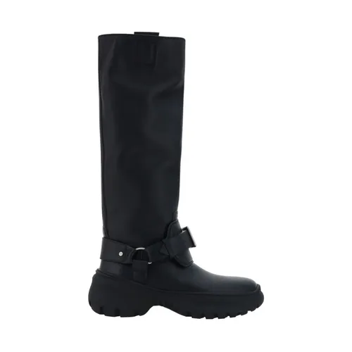 Stomp Leather Boots with B-Buckles - Burberry - Modalova