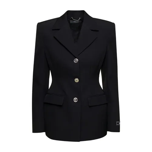Black Blazer Jackets - Versace - Modalova