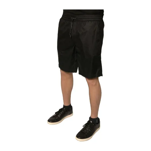 Black Summer Jersey Drawstring Shorts - Dolce & Gabbana - Modalova