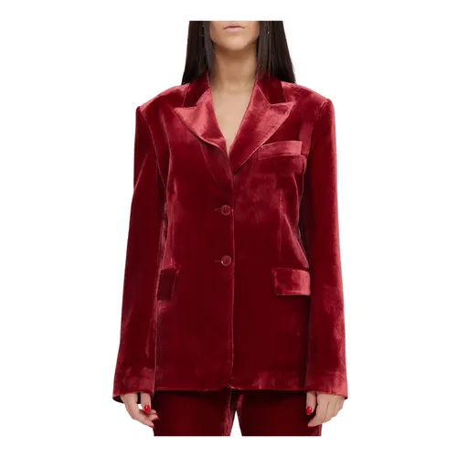 Long Velvet Jacket - Moschino - Modalova