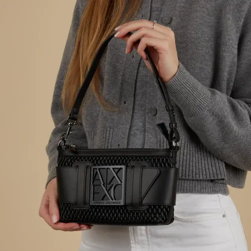Black Shoulder Bag Stylish Compact Practical - Armani Exchange - Modalova