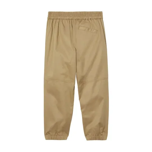 Beige Cotton Boy Pants - Burberry - Modalova